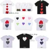 CDG Shirt Comes Shirt Play Shirt CDGS Play Designer Mens T-shirt Japonais rouge Love Womens Comes Tshirt Tshirt complet