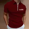 Heren Polos Mens Summer Fashionable Slim Fit Short Sleved Sport Polo Shirt met een kraag Q2405092