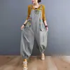 Combinaisons pour femmes Rompers Denim Assuriques pour femmes imprimées Strtwear Pantalon Harem Vintage One Piece Tentifit Women Vêtement