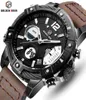 Top Brand Goldenhour Greatine Leather Mens Quartz Watch Sport Military Clocks Mentier Alarm Man Man