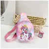 Baú de desenho animado fofo para meninos e meninas zero carteira, bolsa de crossbody de estilo de moda ocidental, bolsa de ombro versátil casual 80% de fábrica por atacado