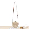 Umhängetaschen Fashion Ins Round Cross Arm Rattan Kuchen gewebt Strand Strand Frauen Große Handtasche Crossbody für Frauen mit enger Schnalle