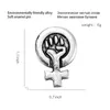 Broscher feminism emaljstift silver färg näve kvinnlig kraft inspirerande lapel metall märken inspiration smycken gåva grossist