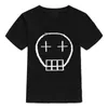 T-shirts 2024 NIEUWE KINDEREN T-SHIRT SKULL Fashion Cartoon Katoen Kort Meved Boys T-Shirt Childrens Top Girls Summer Clothing 2-10YL2405