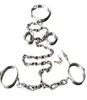 Bondage Collier poignet Cuffs Chaînes de tas de fonctions en acier inoxydable siamois HEURNES GEAR BONDAGE ADULT ESPLAVE BDSM SET8847960