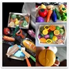シミュレーションキッチンのふりおもちゃ木製クラシックゲームモンテッソーリ子供向けの教育おもちゃ子供ギフトカッティングフルーツ野菜セット240507