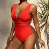 Swimwear Women 2024 Nouveau maillot de bain en une pièce Femmes One Piece Color Sexy Slim Fit One Piece Swimsuit