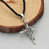 Colliers pendants Fashion Kinial Rose Flower Cross Collier Retro Beauty For Women Girls Statement Jewelry