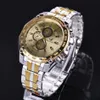 Polshorloges Orlando Men Business Watches Luxe gouden roestvrijstalen kwarts Kijk Horloge Man Relogio Masculino Reloj Hombre 251N