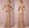 Robes de soirée de sirène en or rose bon marché avec demi-manches paillettes longues robes de bal élégantes robes de soirée formelles robe de soirée ba03999730