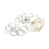 Composants 20pcs / lot Gold en acier inoxydable Big Circle Wire Hoops Boucles d'oreilles Boucle d'oreilles Haute qualité pour bricolage de boucles d'oreille Bijoux de fabrication