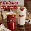 500 ml Kaffeetasse mit intelligentem Deckel tragbarer Edelstahl -Vakuum und Coldinsulat CupsdrinkwareGift Packung 240509