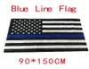 90150cm BlueLine USA Police Flags 3x5 Foot Thin Blue Line USA Flag Black White And Blue American Flag With Brass Grommets DBC BH25336317