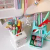 Étui de porte de stylo réfrigéal créatif japonais Girls Mignon Multifun Stationery Dather Rangement Box Kawaii Organisateur de bureau à grande capacité