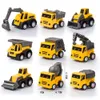 6pcs mini inertiel traction en ingénierie de voiture set enfants enfants dessin animé toys cadeau d'anniversaire