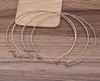 10PCS 2mm Single Metal Wire Hair Headbands hair hoops with circles rings ends for handmade bridal Tiara Crown SilverGolden2898111
