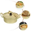 Doppelkessel Instant Noodle Pot Stock Haushaltskochgeschirr Pans Aluminium Korean Ramensuppe Stockpot mit Deckel