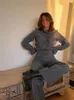 Mode Plaid Print Ruffle Jumpsuits For Women Elegant Round Neck Long Sleeve Slim Romper Chic Lady Causal High Streetwear 240510