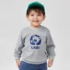 T-shirts LABI BABY Long Sleeve Sportswear Autumn Casual Sweatshirt Baby Tops Boys Girls Kids Pullover Clothing Outerwear Grey WhiteL2405