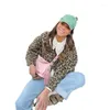 Women's Jackets Coat Leopard Print Anorak Coats And Outerwears Spring Clothes High Quality Clothing Elegant Woman Casual