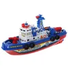Elektrische boot kinderen Marine Rescue Toys Navigation Warship Toy Birthday cadeau 240510
