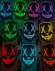 10 colori Halloween Maschera spaventosa Maschera LED LED LIGHT UP El Wire Horror Glow in Masches Dark Masque Festival Festival Cyz32324004774