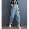 Combinaisons pour femmes Rougers Saisie de saut solide pour femmes Pocket Design Pantalon Straight Vintage One Piece Tentig
