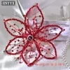 Clips de cheveux Hnyyx mariée mariée Crystal Peigl Rhineston Hairclip Red Beded Hairpin Accessory Women Fashion Jewelry Accessoires A172