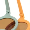 Lunettes de soleil 2024 Nouveaux enfants mignons pour bébés Elden Sun Glasses Round Street Photo Boys and Girls Shadow Outdoor Apparence H240510