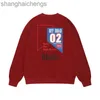 Luxe aanrecht Top Grade Designer Rhuder Hoodies 2024 Ronde nek Casual losse trui modemerk Heren dragen blauwe berg losse trui voor mannen met logo