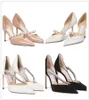 24SS Summer Brand Bee Crystal Dress Chaussures Embellissement Sandales Pointed-Toe Femmes Mesh Pvc Pumps Lady Slip on Wedding Edit Bride Casual Walking EU35-43