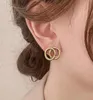 Markendesigner Ohrstöben Pierce Fashion Womens Double G Letter Stud Gold 24K Einfache Luxurys Retro -Ohrringe für Frauen Designer Jew3578148