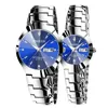 2024 FnGeen 5808 Relogio Feminino Couple Watch Men Quartz Watch for Lovers Luxury Womens Wristwatch en acier inoxydable imperméable 240510