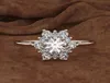 Anello di fiocchi di neve femminile di lusso 925 colori in oro rosa giallo argento cristallo zircone anello di spina vintage per donne7956020