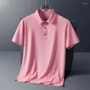 Herren Polos Solid Color Slim Fit Mens Summer Model Marke Herren Kleidung Baumwollpolo -Hemden für lässiges Revers Kurzarm 2024