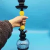 Arabie Hookah Ensemble Petit tube à double coiffure en verre en verre en céramique bol tuyau de tuyau d'eau KTV Shisha accessoires d'anniversaire cadeau 240509