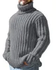 Men's Sweaters Turtleneck Sweater Solid Color Slim Knit Top Autumn And Winter Fashion European American Wear