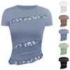 Women's T Shirts T-Shirt Women Plus Size Summer 2024 Sexy Lace Spliced Short Sleeve Round Neck Shirt Clothes