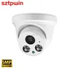 Caméras IP 5MP 3MP DOME POE CAMERIE IP H.265 1080P Détection faciale CCTV pour la surveillance de la sécurité intérieure dans le système NVR D240510