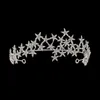 Stage Wear Dance Accessoires Fashion Rhinestone Star Tiaras Royal Queen Headbands Wedding Crown Hair Jewelry Prom Party Head ornamenten