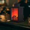 Mum Tutucular Simülasyon Şömine Yaratıcı Küçük Süsler Ev El Sanatları Tutucu Led Kömür Alevi Rüzgar Lambası