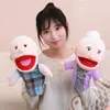 28-33cm Kids Plush Finger Hand Puppet Activity Boy Girl Play Play Story Story Props Family Roal لعب ألعاب Doll 240510