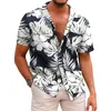 Mäns casual skjortor skjorta krage sommar kortärmad hawaiian personligt mönster 3d utskrift lös arbetssemester bekväm design