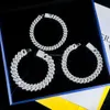 Miami Hip Hop Sterling Sier 6mm 8mm 10 mm 12mm 14mm 14 D VVS Moissanit Diamant Choker Kubanische Verknüpfungskette Halskette für Mann Frauen
