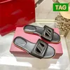 New designer sandals Vlogo Cut-out Calfskin Slide womens slippers platinum Ivory Pearl Natural fluor yellow summer beach sandal flats slides luxury women slipper