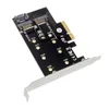 Adaptador PCIE M.2 Dual M2 SSD NVME M Chave B-chave baseada em SATA para PCI-E 3,0 x 4 Suporte ao conversor 2280 2260 2242 2230