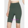 Lu Woman Biker Hotty Hot Shorts 2024 Summer Sports Naked High Waist Peach Hip Line Yoga Middle Pants