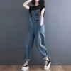 Tute da donna Rompeggiano tute in jeans per donne in stile coreano da gioco vintage pantaloni a gamba pantaloni sciolti di pantaloni sovradimensionati per le donne abiti Y240510