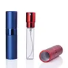 1pc 5 ml mini perfume de vidrio de vidrio recorrido aluminio de aluminio Atomizador de metal vacío Atomisador Atomizador Atomizador