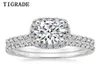 125CT 925 Sterling Silver Bridal Rings Sets Cubic Zirconia Halo CZ Engagements Wedding Bands For Women Promise 2112174039341